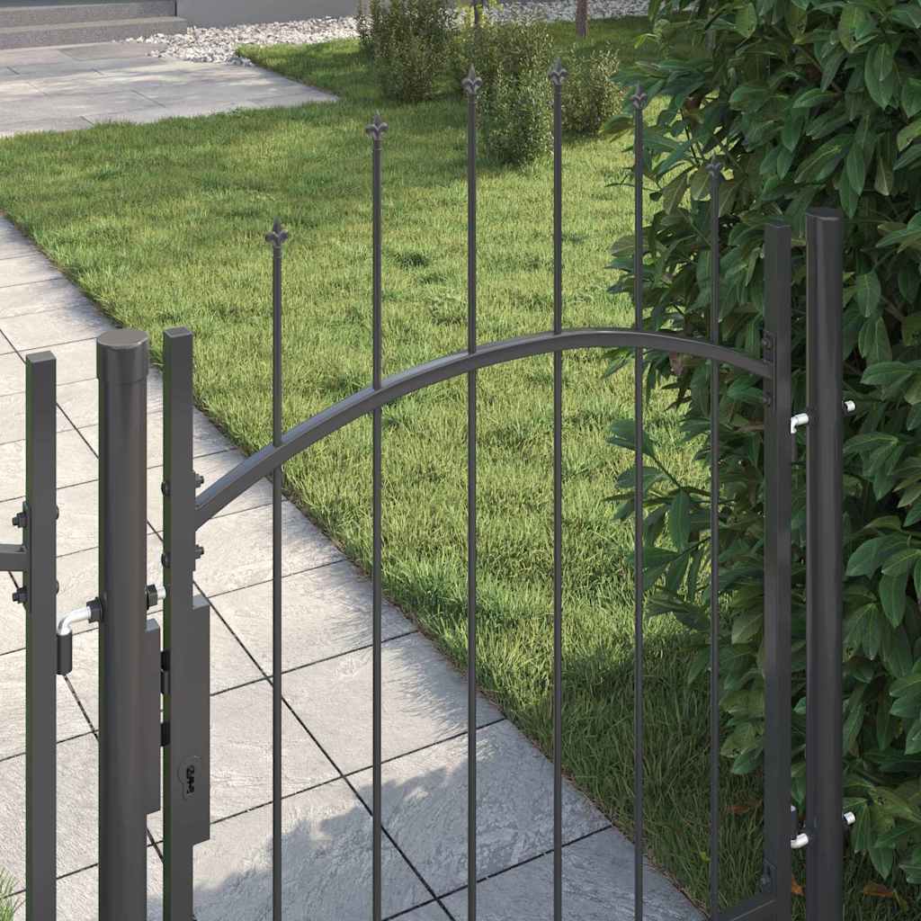 Gartentor Woerden Stahl 1x1 m Schwarz