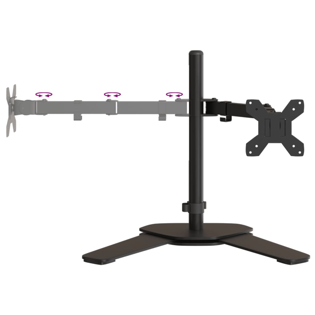 Monitorhalterung Schwarz Stahl VESA 75/100 mm