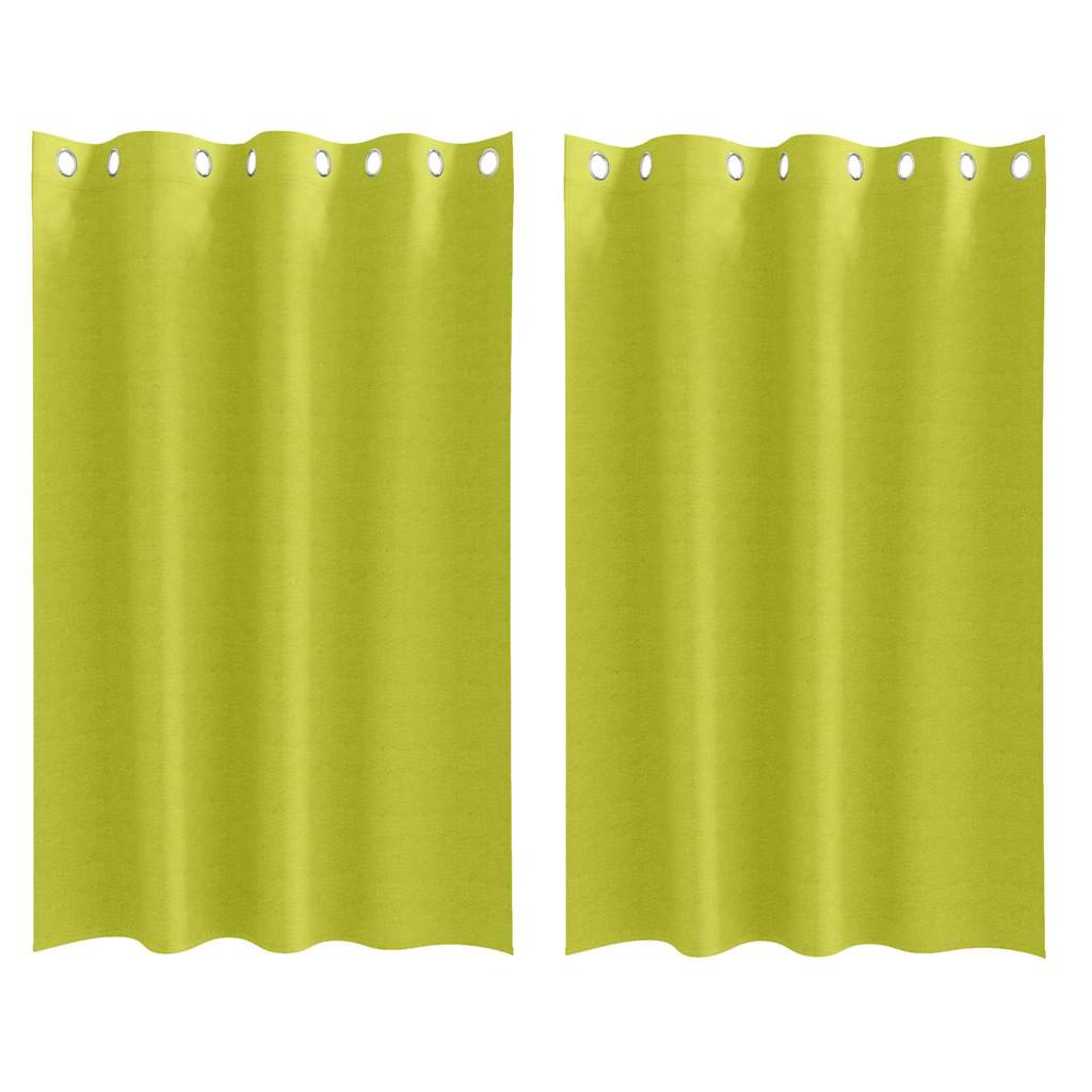 Verdunkelungs-Vorhänge mit Ringen 2 pcs Beige 140 x 140 cm