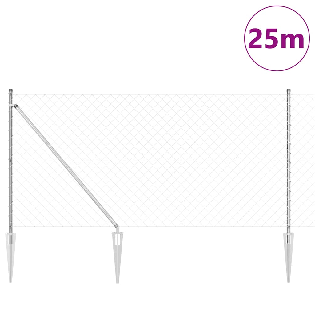 Outdoor Kettenglied-Zaun Erdfixierung 10 x 0,4 m Grün Netz