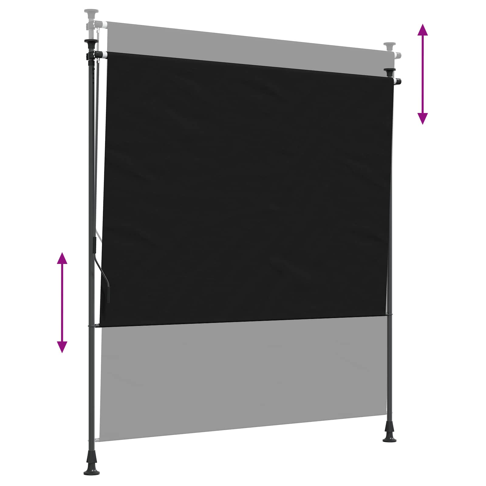 Außenrollo 100 x 270 cm Anthrazit
