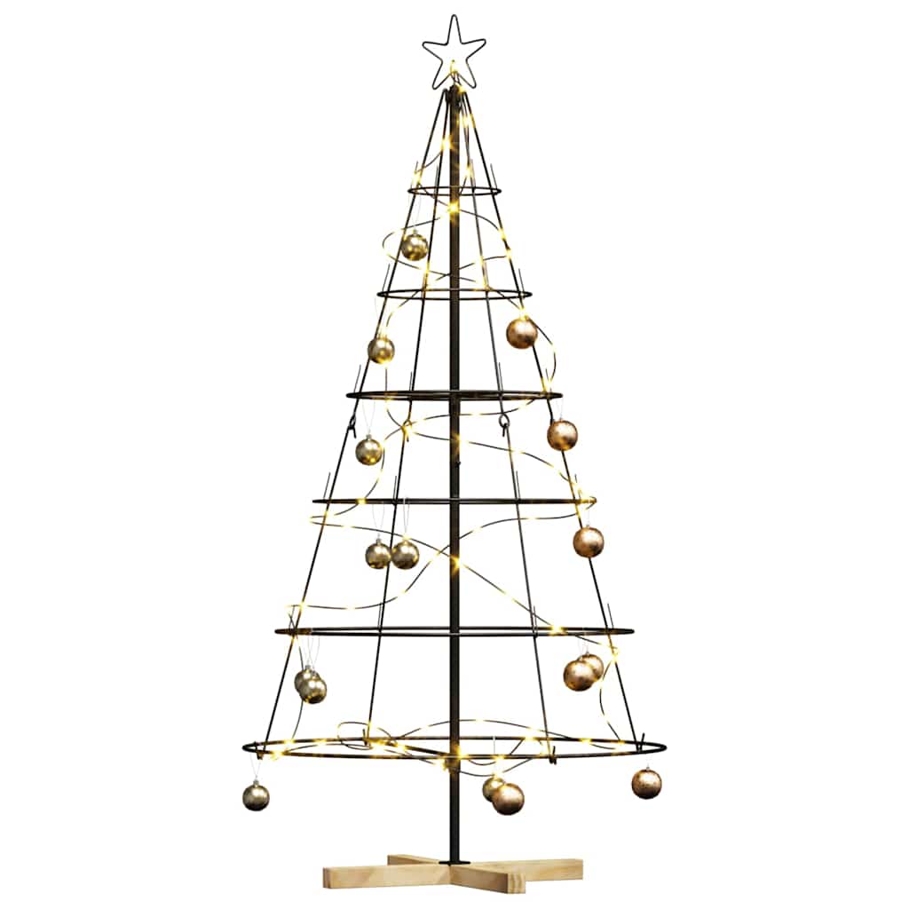 Weihnachtsdeko mit Ständer Schwarz 60 cm Stahl