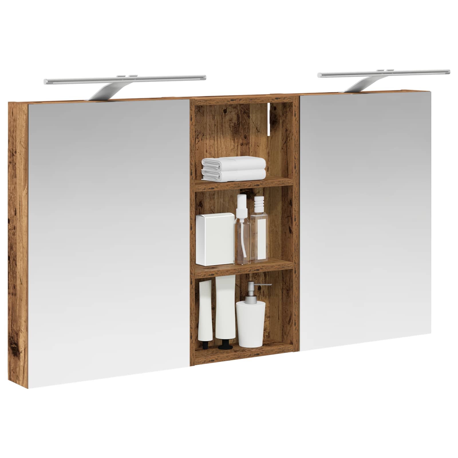 Badezimmerschrank-Set 3 pcs 80 x 10,5 x 50 cm Holzwerkstoff