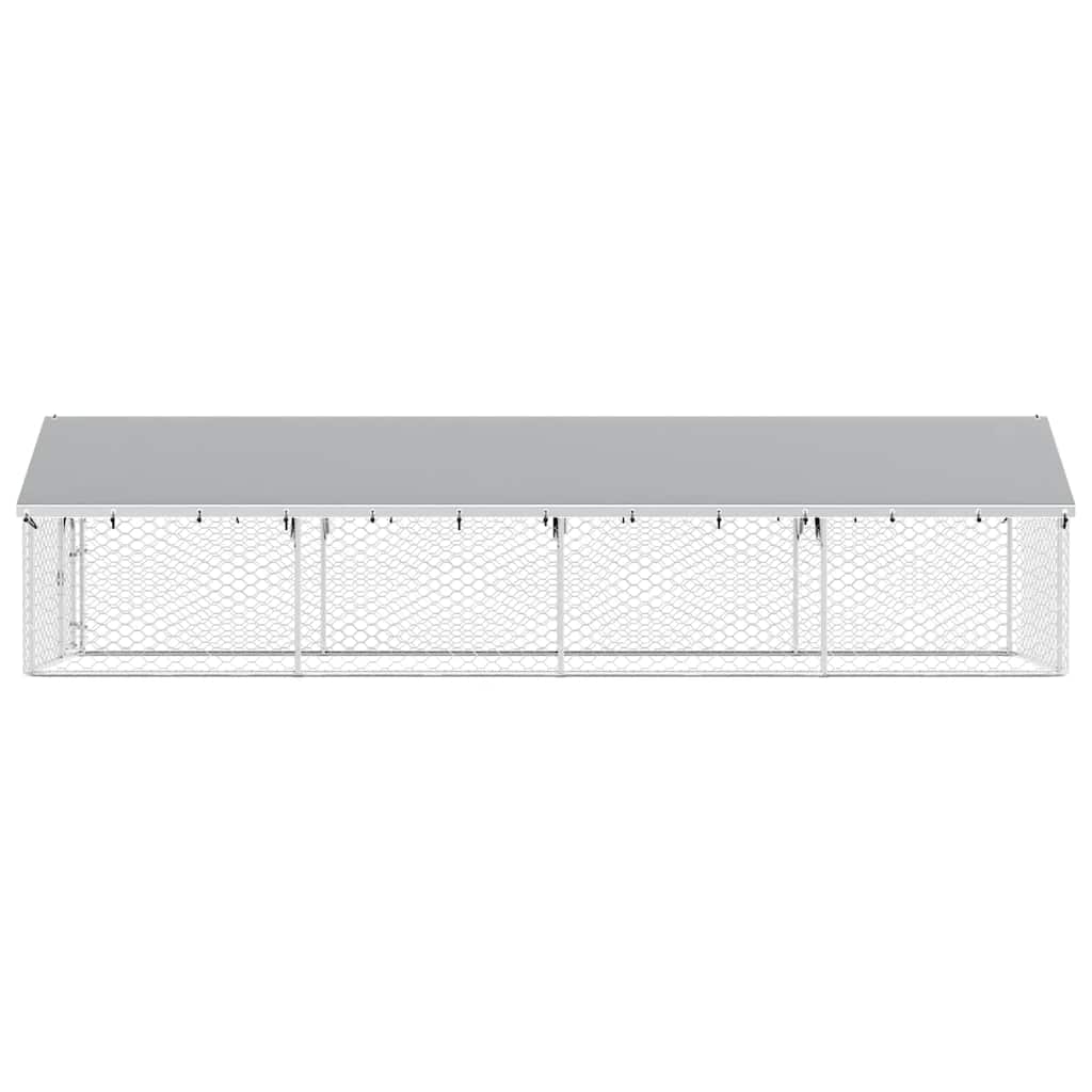 Outdoor-Hundezwinger mit Dach 400x200x150 cm