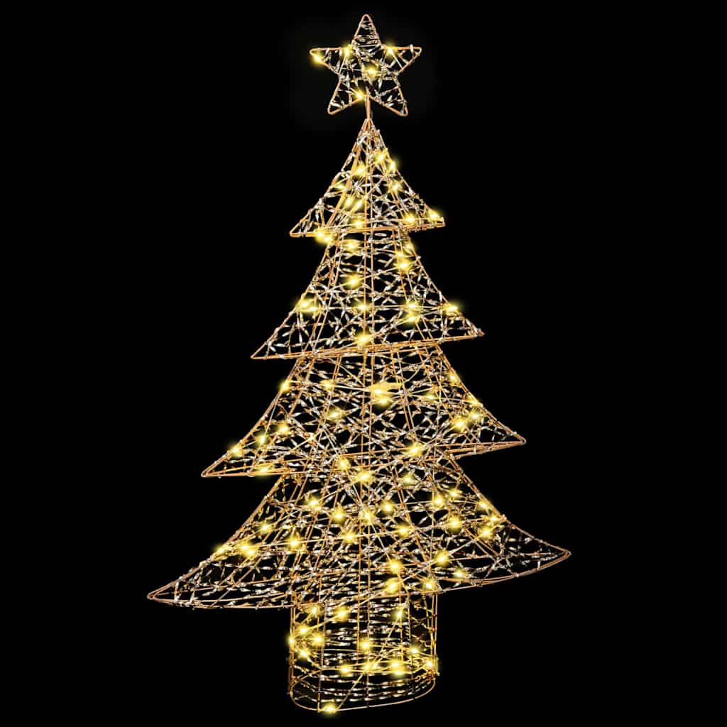 Weihnachtsbaum mit 120 LEDs Warmweiß 120,5 cm PET