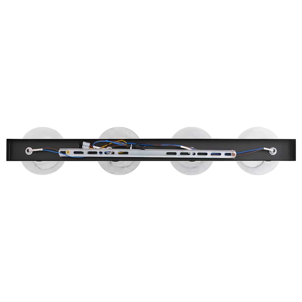 Deckenstrahler Schwarz 13 x 13 x 26 cm Glas und Metall