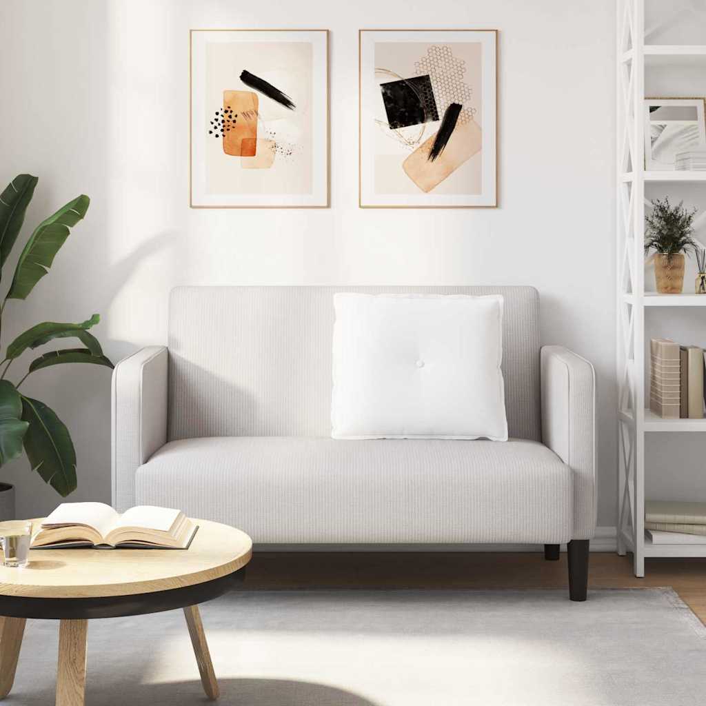 Rückenkissen Hellgrau 50 x 19 x 45 cm Stoff