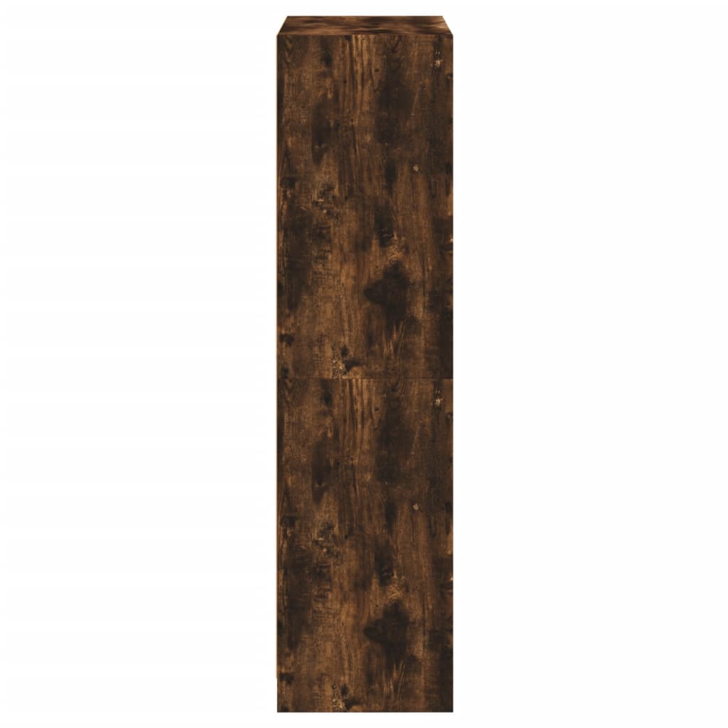 Bücherschrank mit Türen Weiß 136x37x142 cm Holzwerkstoff