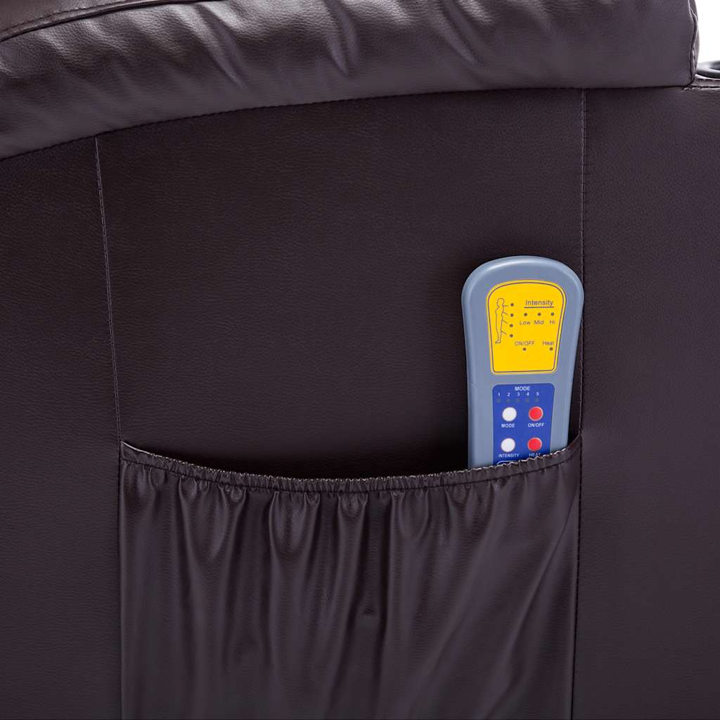 Massage-Schaukelsessel Schwarz Kunstleder