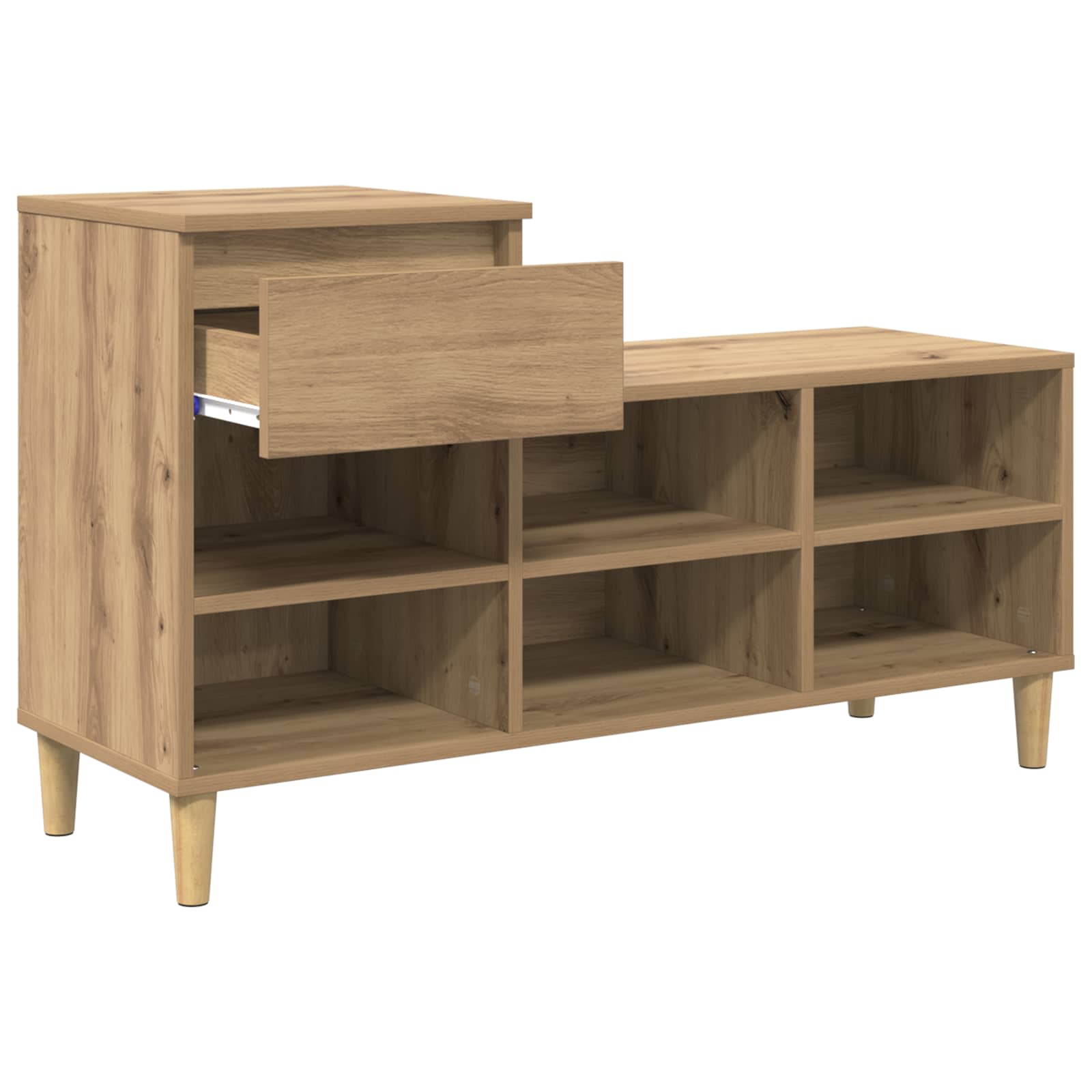 Schuhregal Weiß 102x36x60 cm Holzwerkstoff