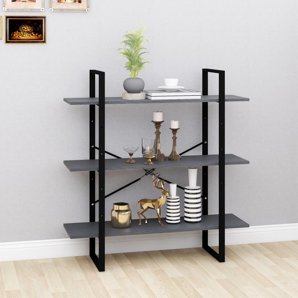 Bücherregal Weiß 100x30x105 cm Holzwerkstoff