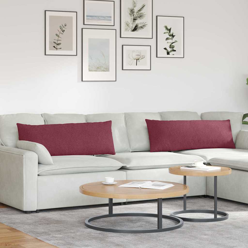 Sofakissen 2 pcs Hellgrau 50 x 30 cm Stoff