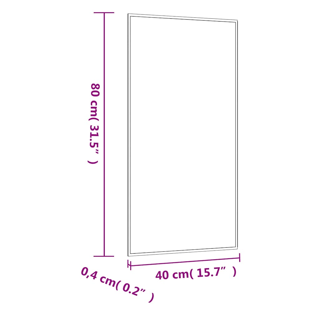 Wandspiegel 40 x 40 cm Quadratisch Glas