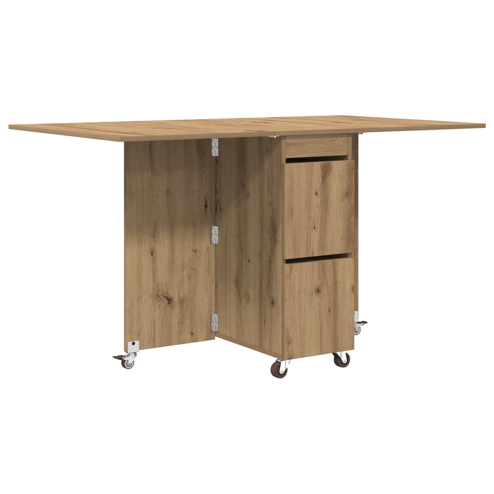 Esstisch 2 pcs 140 x 80 x 77 cm Holzwerkstoff Weiß Rechtwinklig