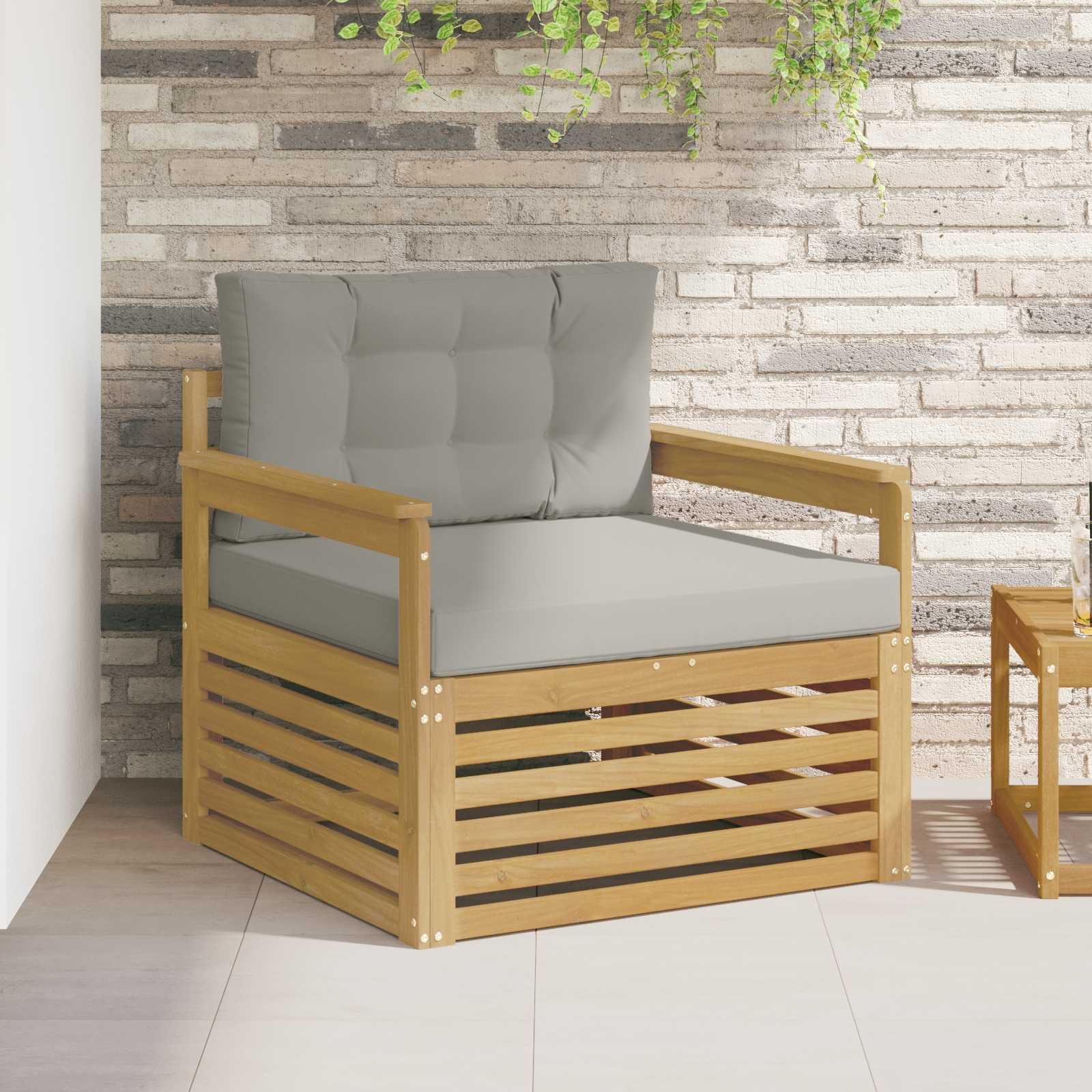 2 Stück Outdoor-Sofa Natur