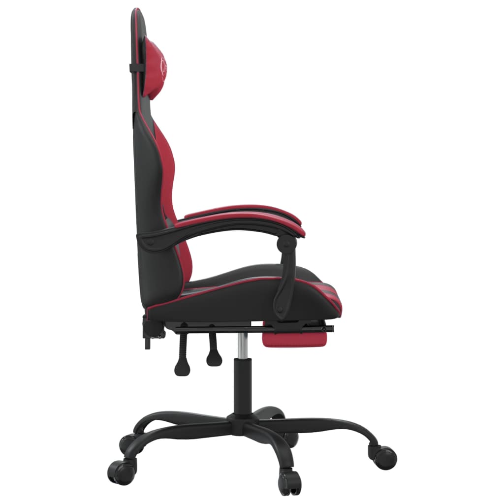 Gaming-Stuhl Drehbar Schwarz und Rot Kunstleder