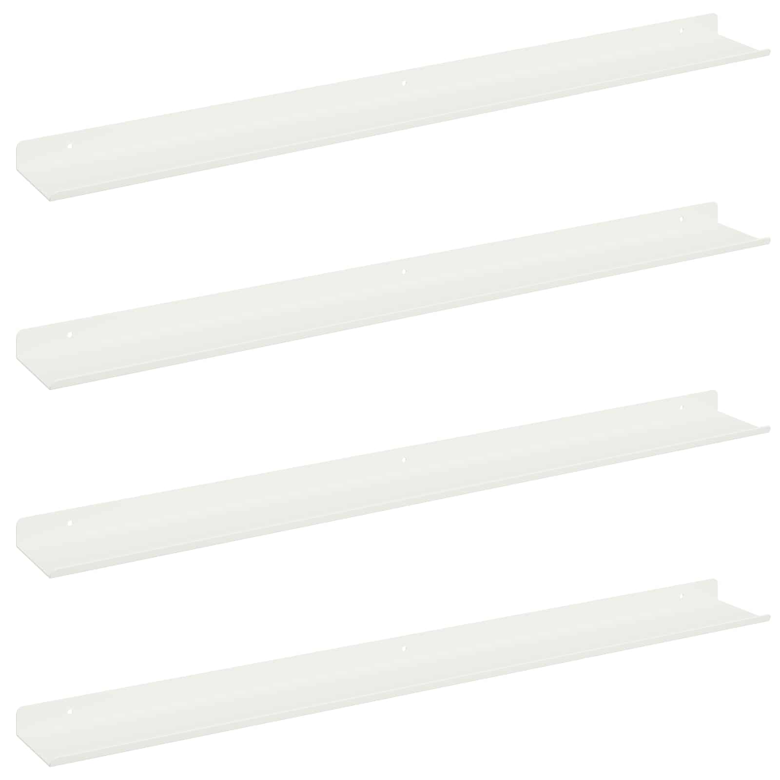 Schwebendes Regal 3 pcs Schwarz 40 x 9 x 2,5 cm Stahl