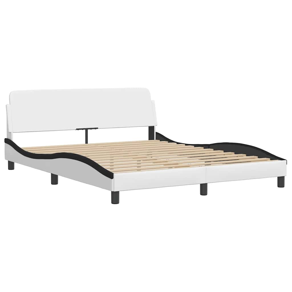 Bettgestell "Dover" Schwarz 80x200 cm Kunstleder
