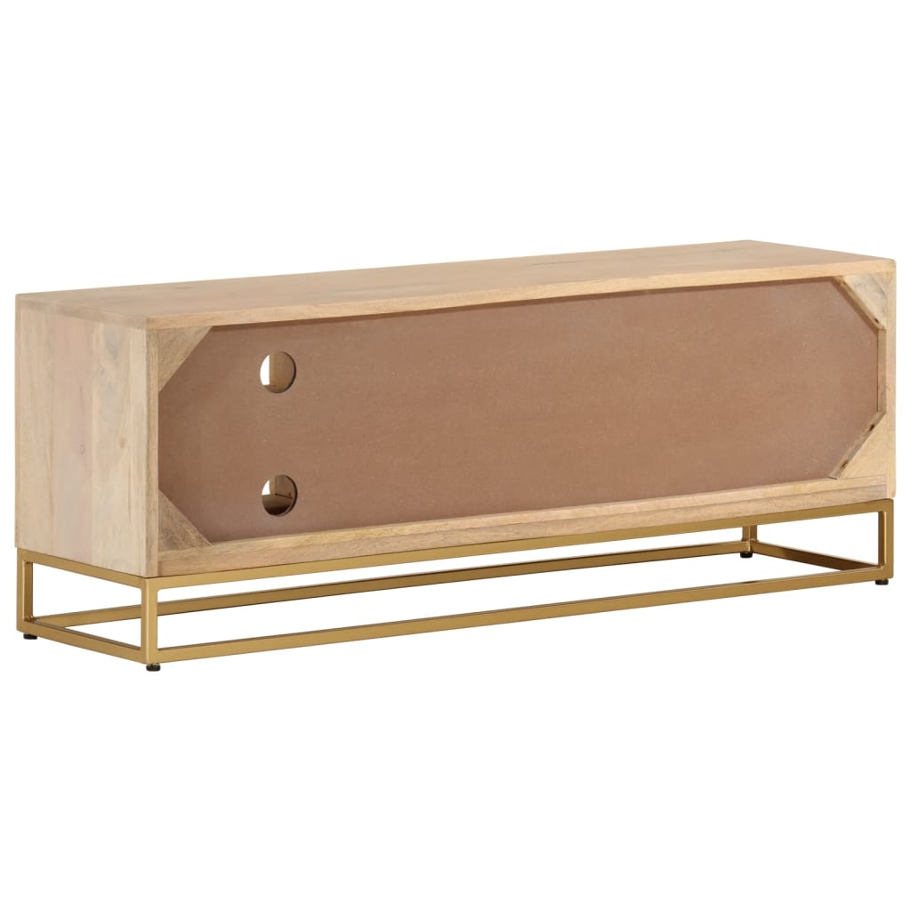 Nachttisch 40x30x50 cm Massivholz Mango und Eisen