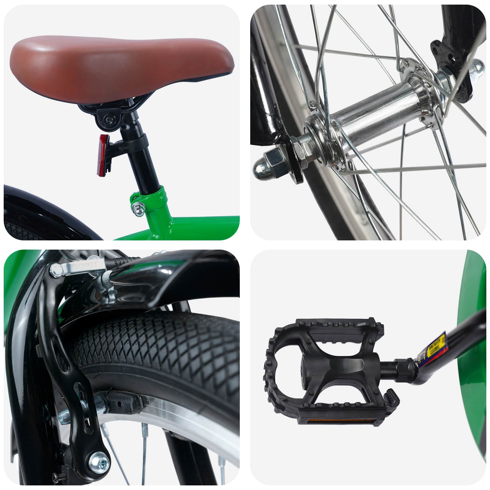 Kinderfahrrad 12 Zoll für 2-4 Jahre alt Schwarz