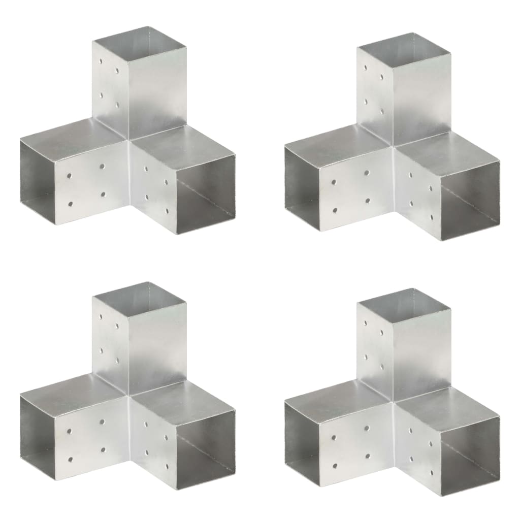 Pfostenverbinder L-Form Verzinktes Metall 71 x 71 mm