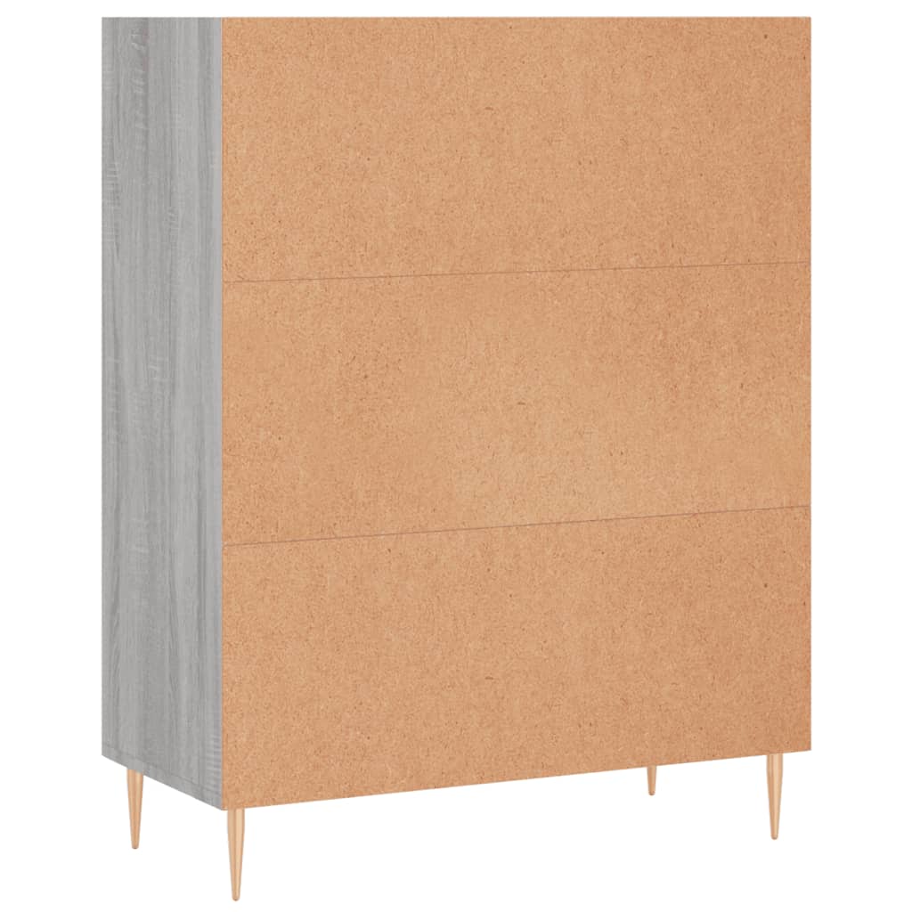 Bücherregal Betongrau 69,5x32,5x90 cm Holzwerkstoff