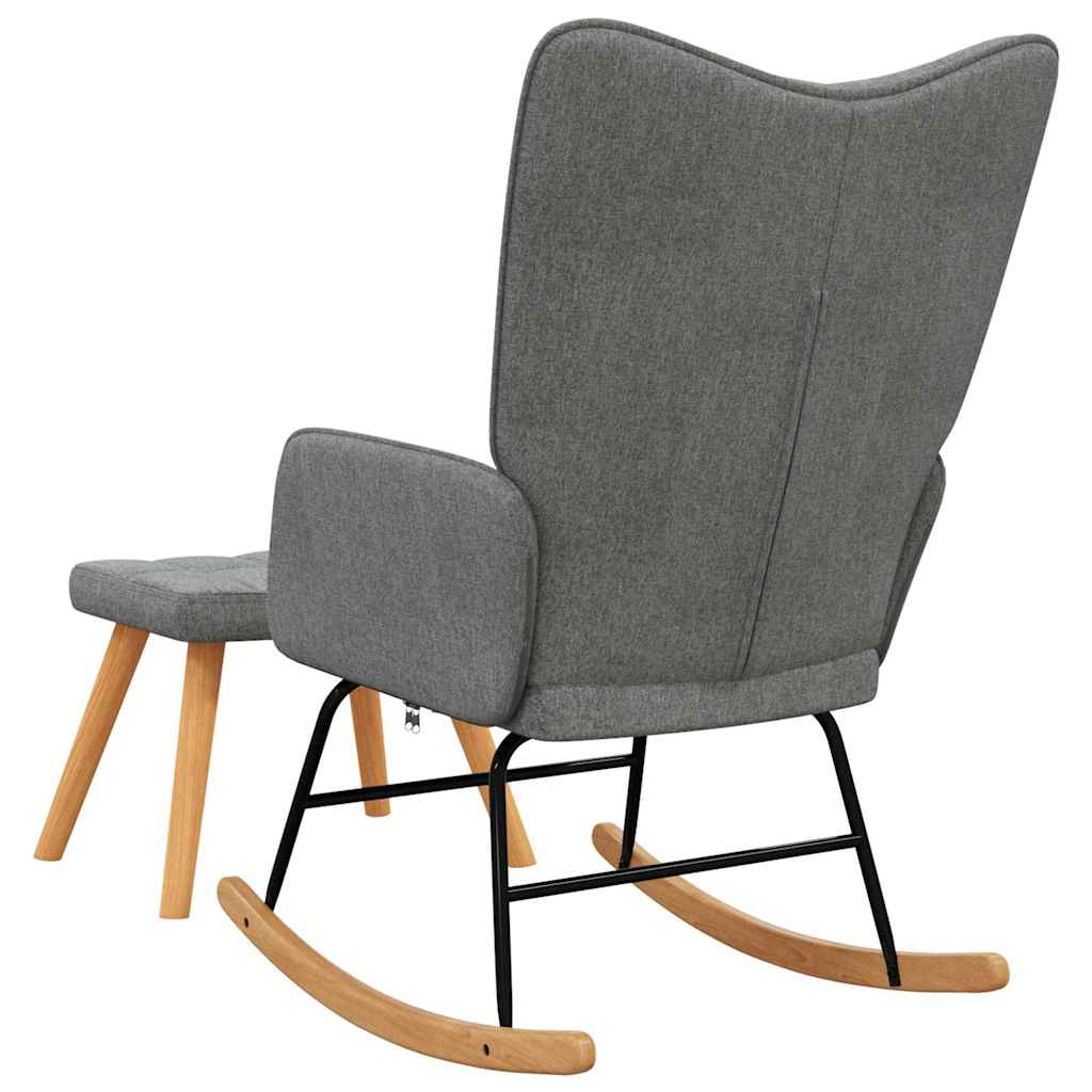 Schaukelstuhl Taupe Stoff