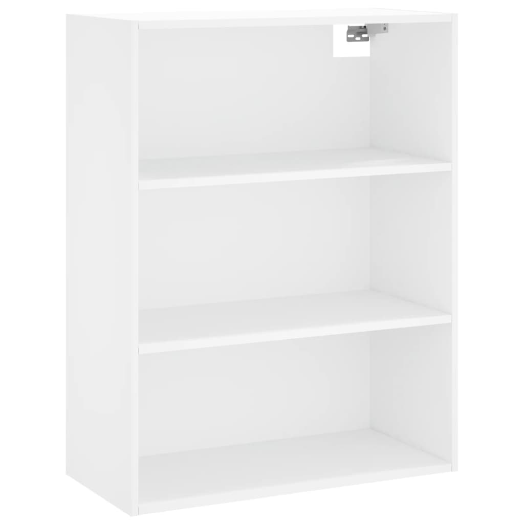Highboard Hochglanz-Weiß 69,5x34x180 cm Holzwerkstoff
