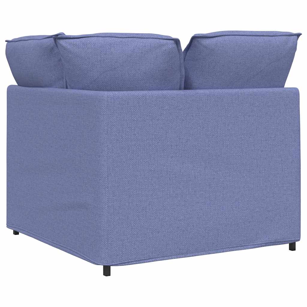 Modulares Sofa Endmodul mit Armlehne Kissen Hellgrau 100 cm