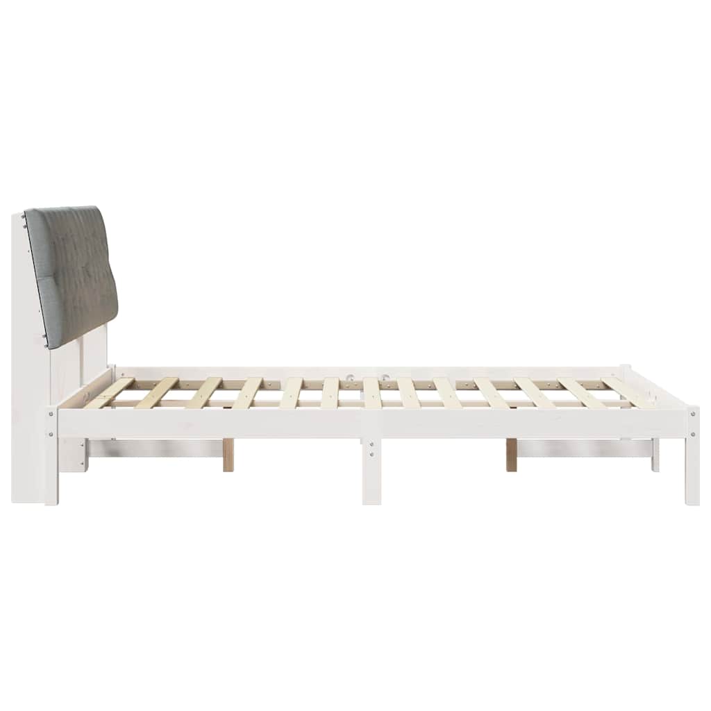 Bettgestell mit gepolstertem Kopfteil Braun 200 x 200 cm