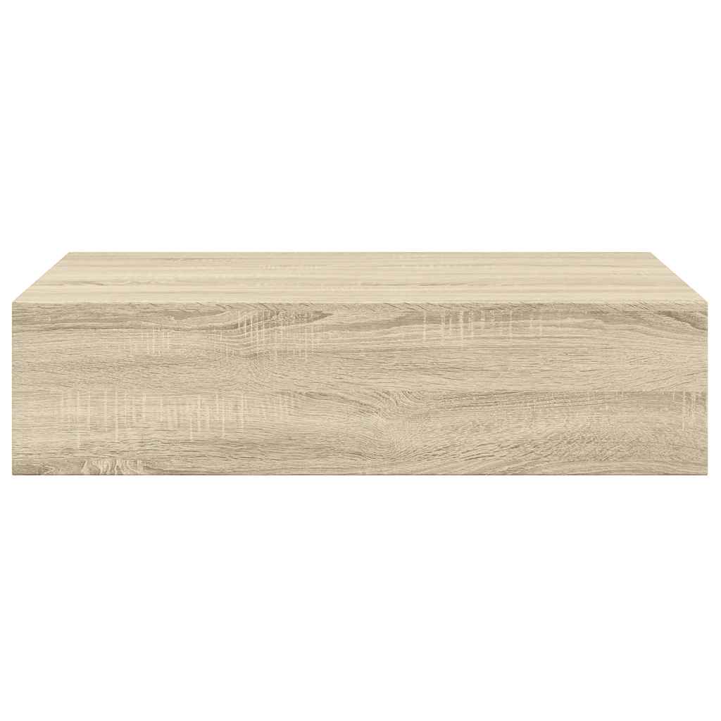 Wandregal mit Schublade Weiß 40x23,5x10 cm MDF