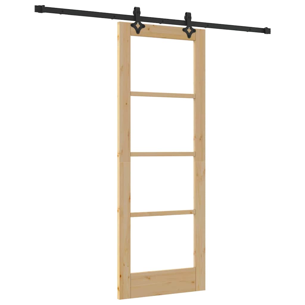 Schiebetür ORKDAL Natürlich und Schwarz 61 x 198,5 cm