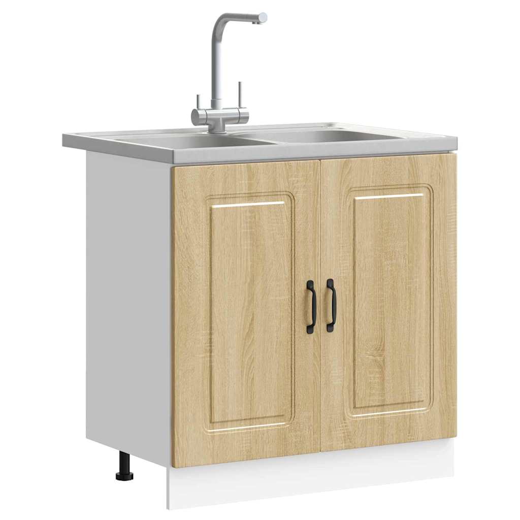 Küchenschrank Kalmar Weiß 80 x 46 x 81.5 cm Holzwerkstoff