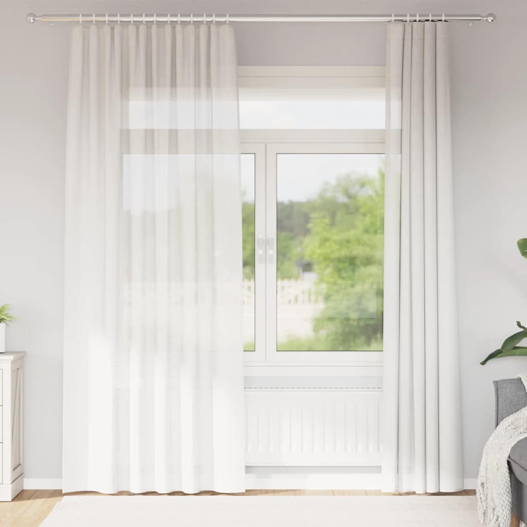 Voile Vorhänge mit Ösen 2 Stk. Apfelgrün 140x140 cm