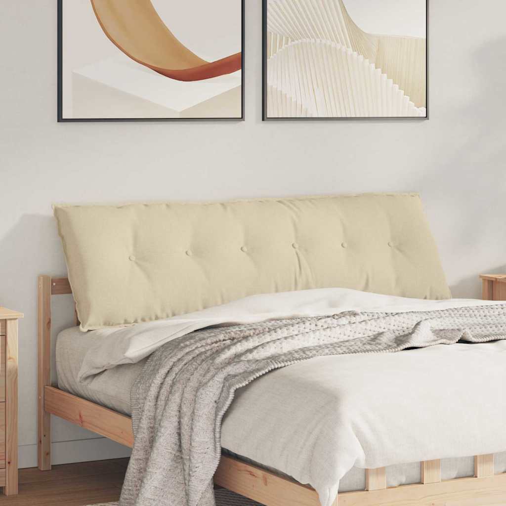 Rückenkissen Hellgrau 50 x 19 x 45 cm Stoff