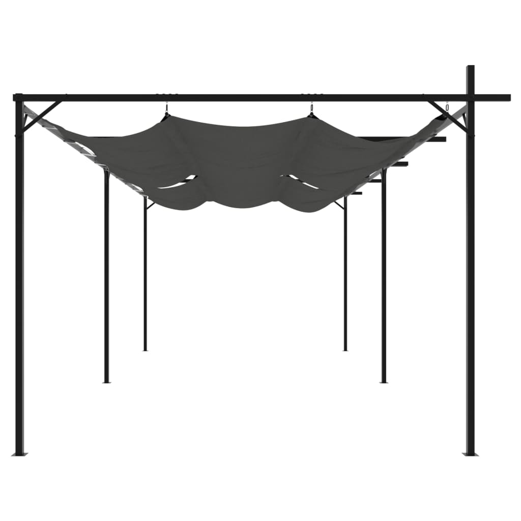 Pergola mit Schiebedach Creme 295x292x230 cm