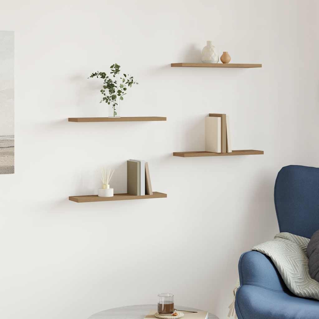 Bücherregal-Bretter 4 Stk. Weiß 40x10x1,5 cm Holzwerkstoff