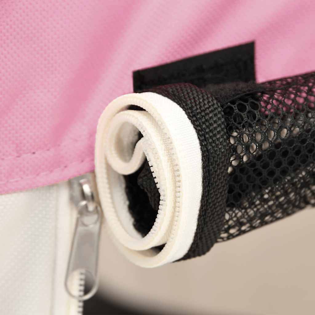 Faltbarer Welpenlaufstall mit Tragetasche Schwarz 90x90x58 cm