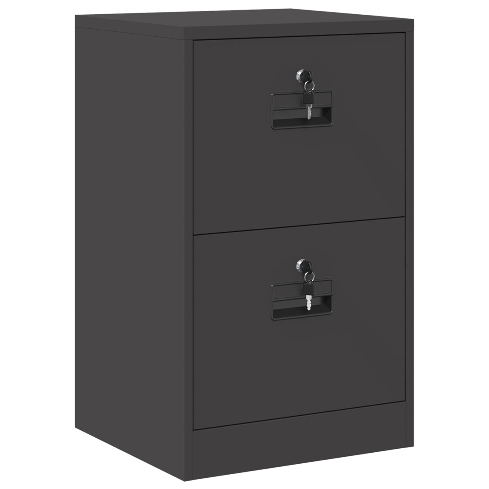 Aktenschrank 2 pcs Schwarz 44 x 50 x 139 cm Kaltgewalzter Stahl