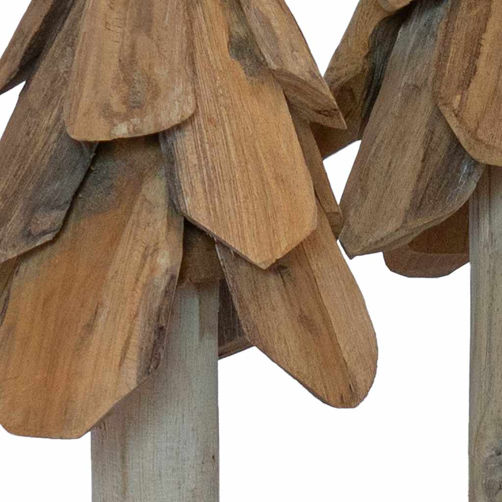 Weihnachtsbaum mit Ständer Braun 61 cm Massivholz Teak