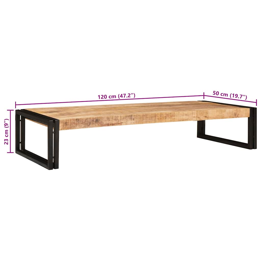 Badregal für Braun 40 x 50 x 23 cm Massives rohes Mangoholz