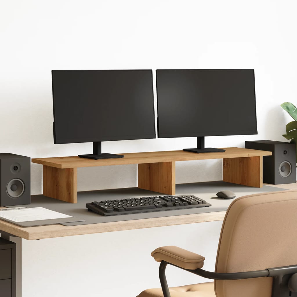 Monitor Halterung Schwarze Eiche 100 x 27 x 15 cm Holzwerkstoff