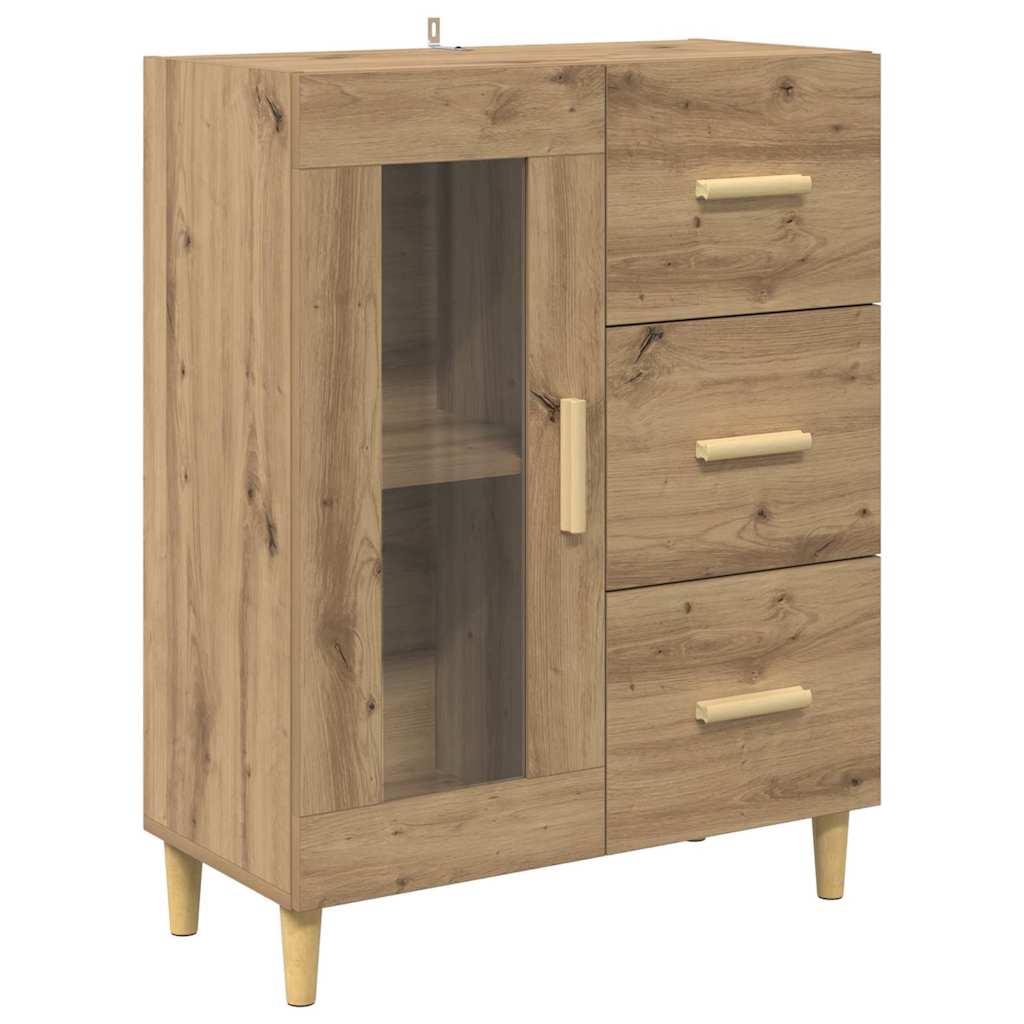 Highboard Altholz 69,5 x 34 x 180 cm Holzwerkstoff