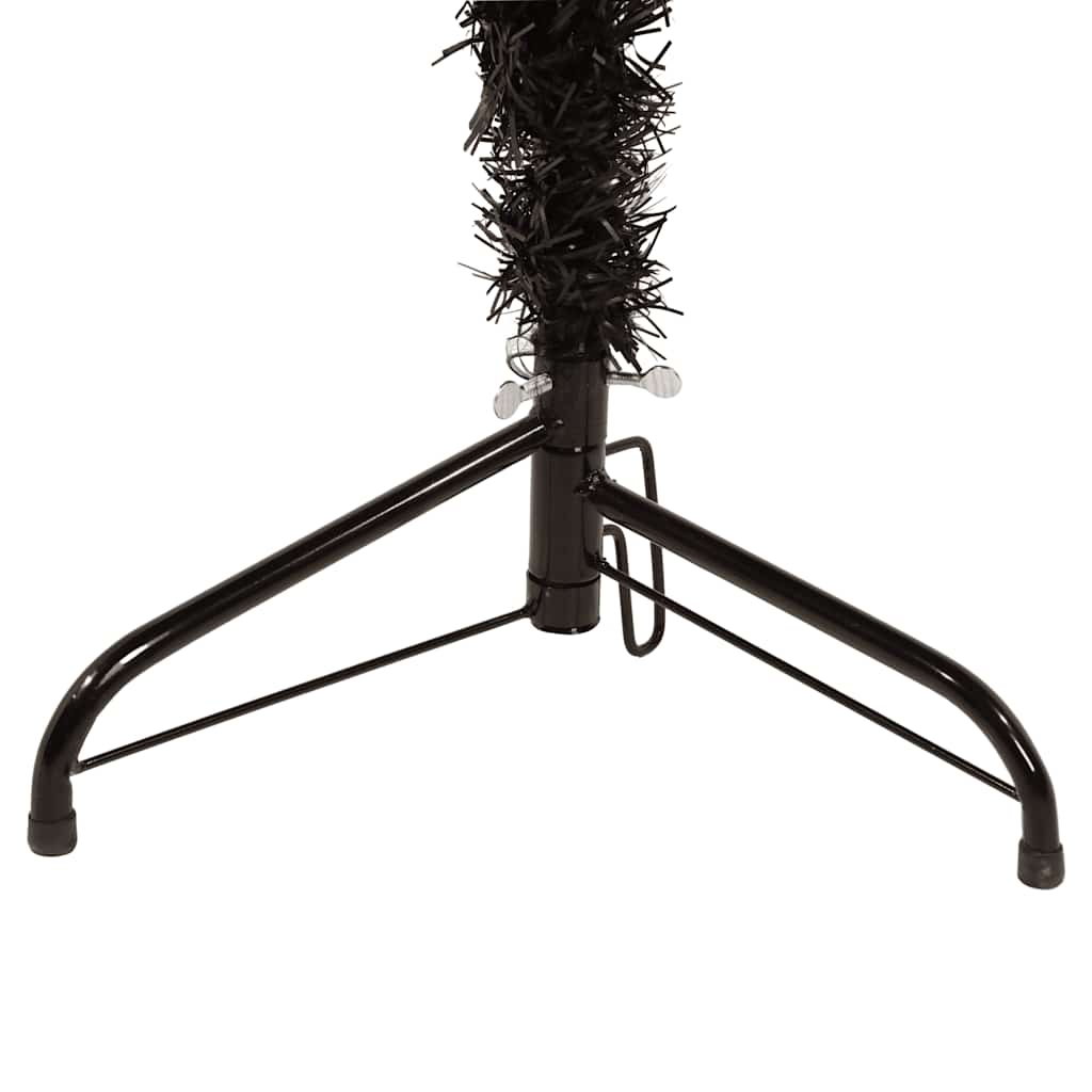 Künstlicher Halb-Weihnachtsbaum mit Ständer Schlank Weiß 180 cm