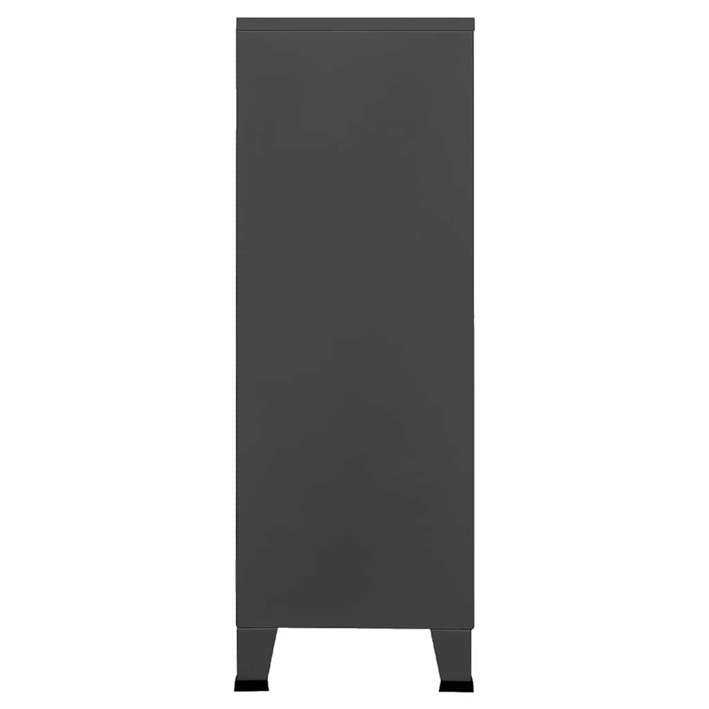 Lagerschrank Industrial Schwarz 75x40x80 cm Stahl