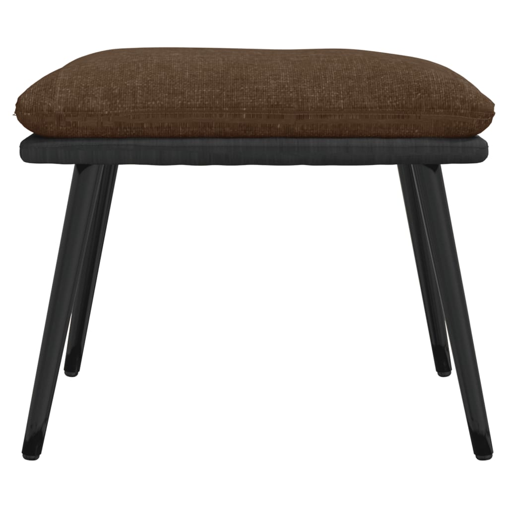 Fußhocker Hellgrau 45x29,5x35 cm Stoff und Kunstleder