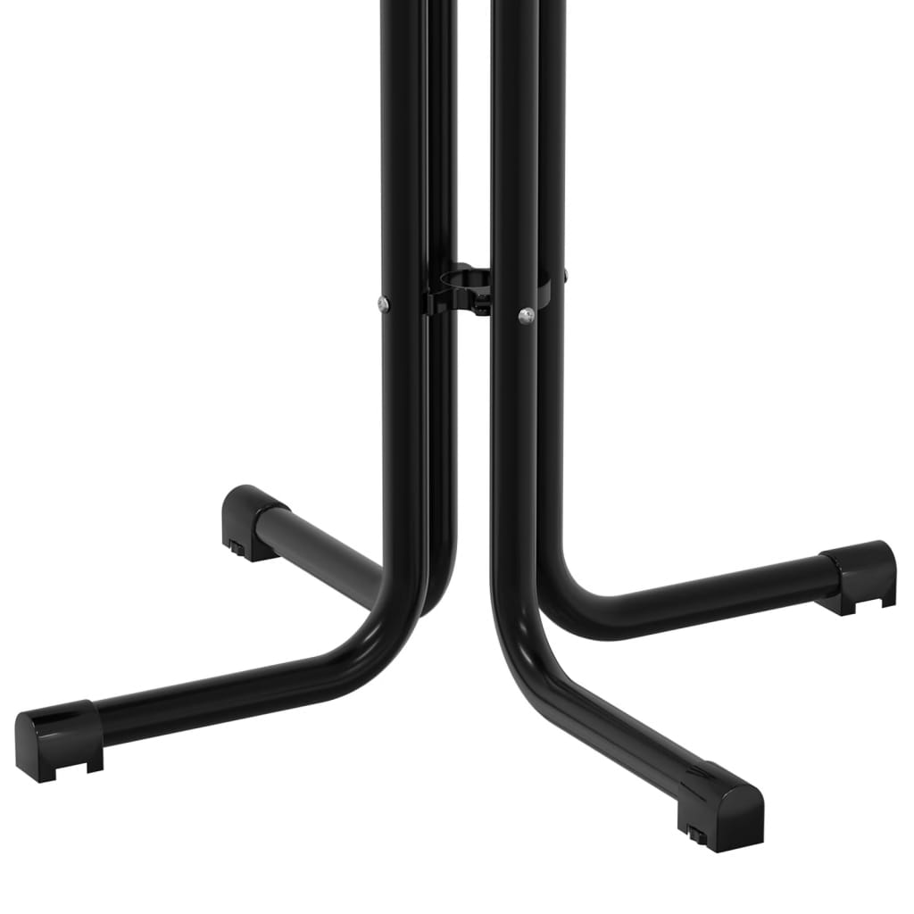 Bartisch Weiß Ø60x110 cm Holzwerkstoff und Stahl