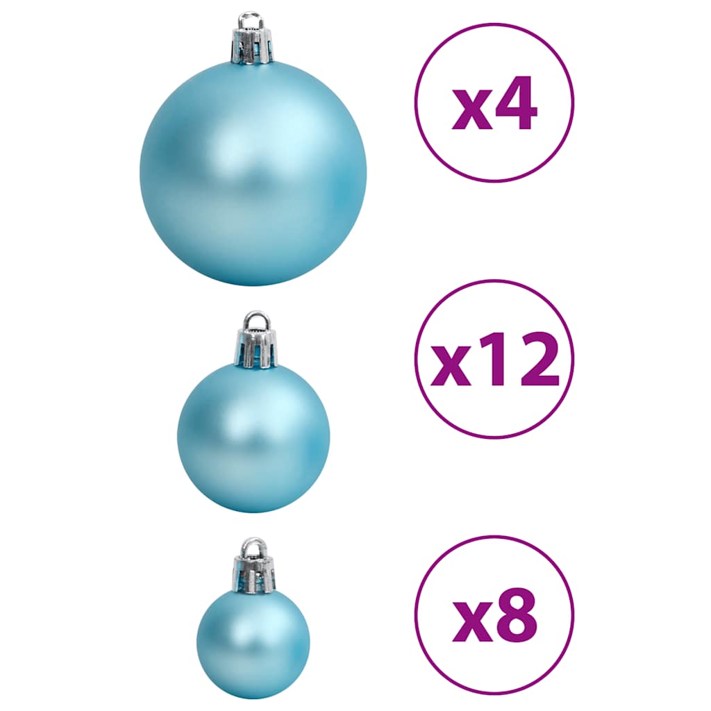 100-tlg. Weihnachtskugel-Set Weiß