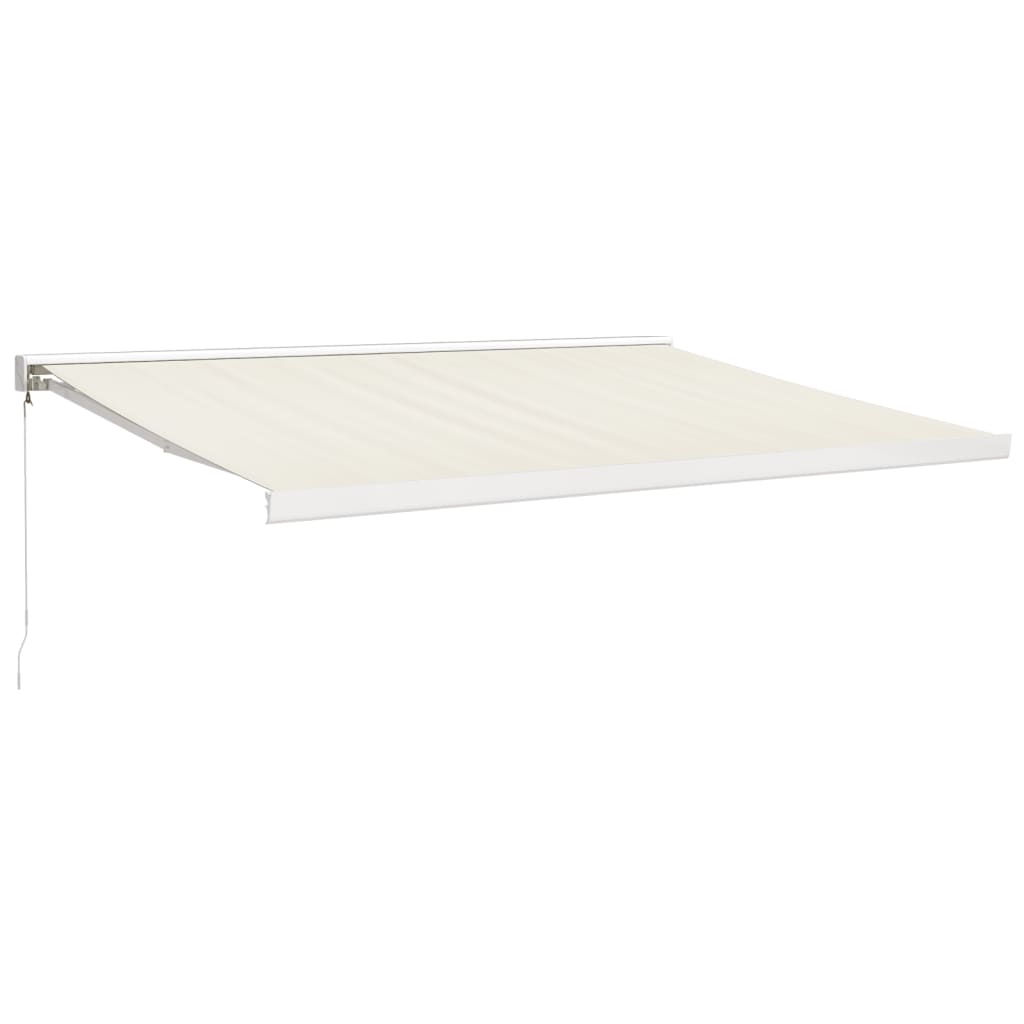 Markise Einziehbar Blau und Weiß 4x3 m Stoff und Aluminium