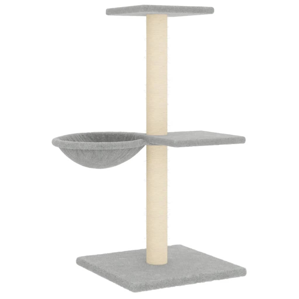 Kratzbaum mit Sisal-Kratzsäulen Creme 72 cm